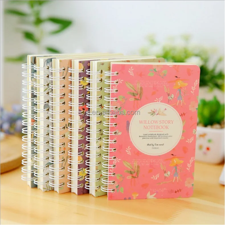 Small Notebook Name This Mini Floral Coil Spiral Notebook Kraft Paper Book